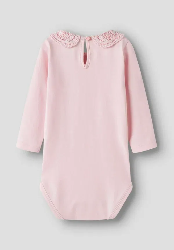 Боди хлопковое Nbftylla ls body noos Name It, Parfait Pink, розовый — фото 2