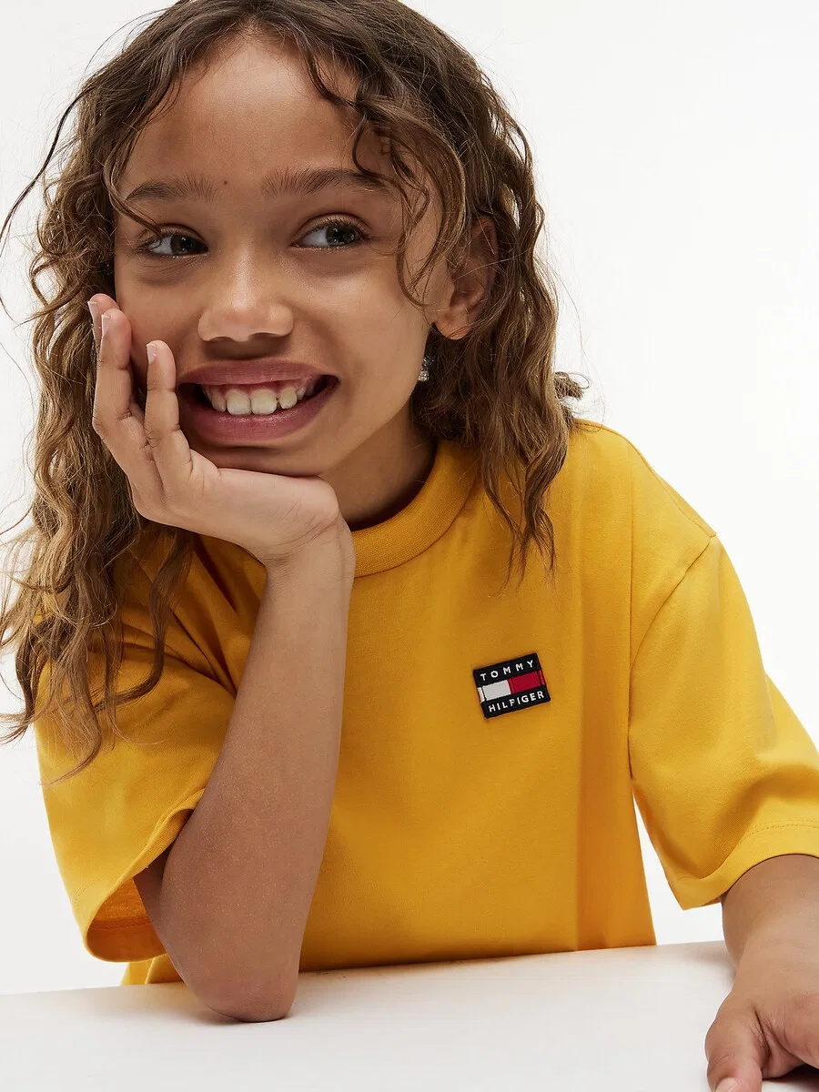 Футболка TOMMY HILFIGER 'Essential' в цвете Curry — фото 3