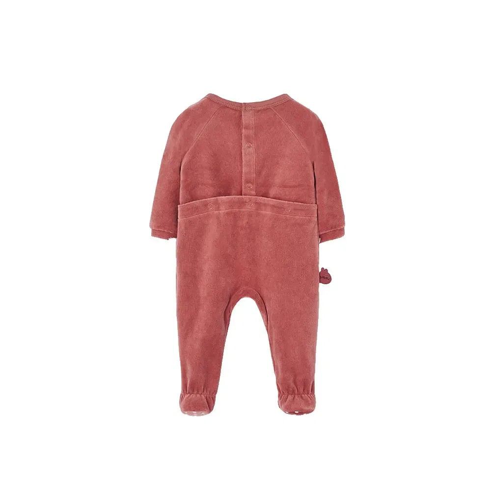 Boboli Velour Long Sleeve детский комбинезон, розовый — фото 2
