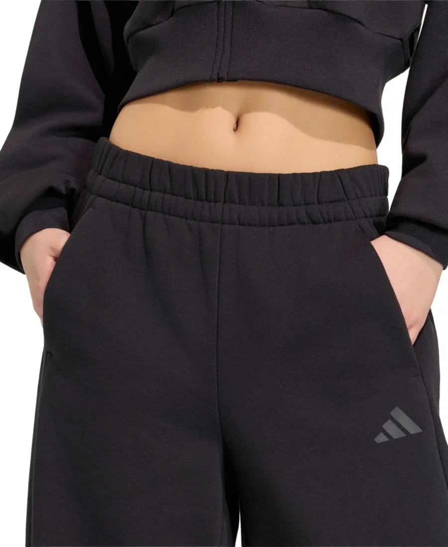 Женские брюки-баррель из флиса с утяжкой, Essentials Contemporary adidas, Black — фото 3