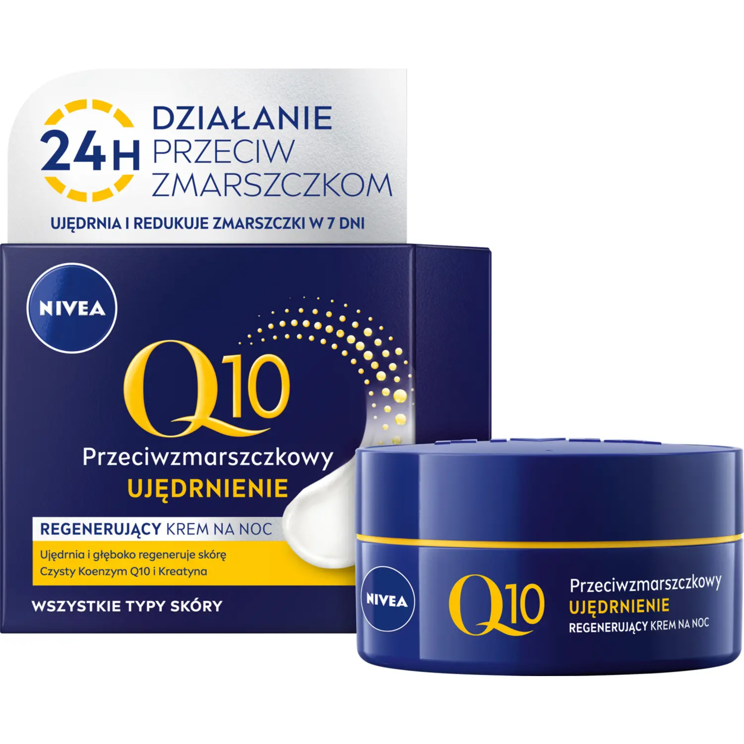 Крем для лица Nivea — Q10 Ujędrnienie ночной против морщин, 50 мл — фото 2
