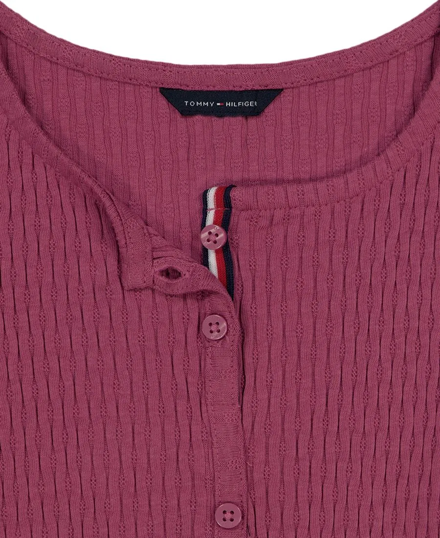 Топ с пуговицами с точечным узором Tommy Hilfiger, Berry Blast — фото 4