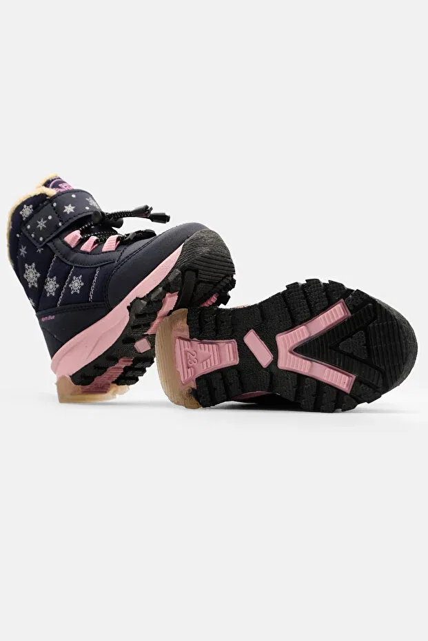 Детские ботинки для девочек с подсветкой Ayakkabı City, Navy Blue Pink — фото 4