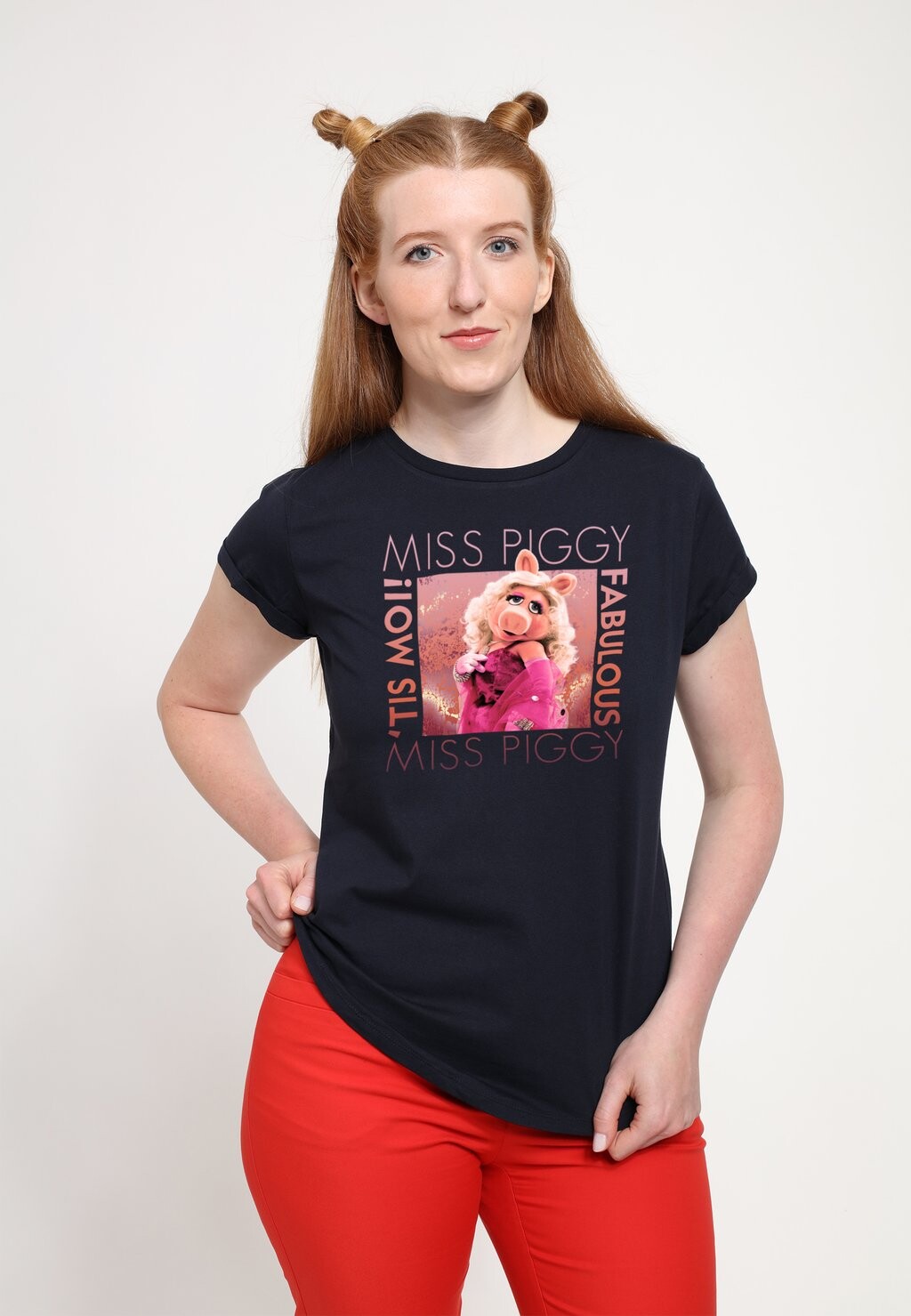 

Футболка с принтом MUPPETS MISS PIGGY MOI FAB Disney, темно-синий