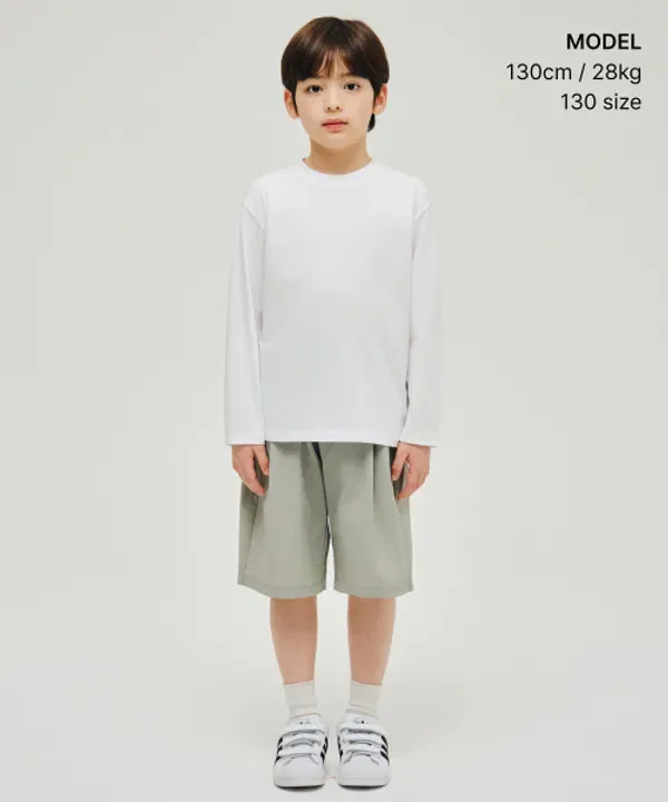 Шорты бермуды Cool Touch One Tuck, Musinsa Standard Kids, хаки — фото 2