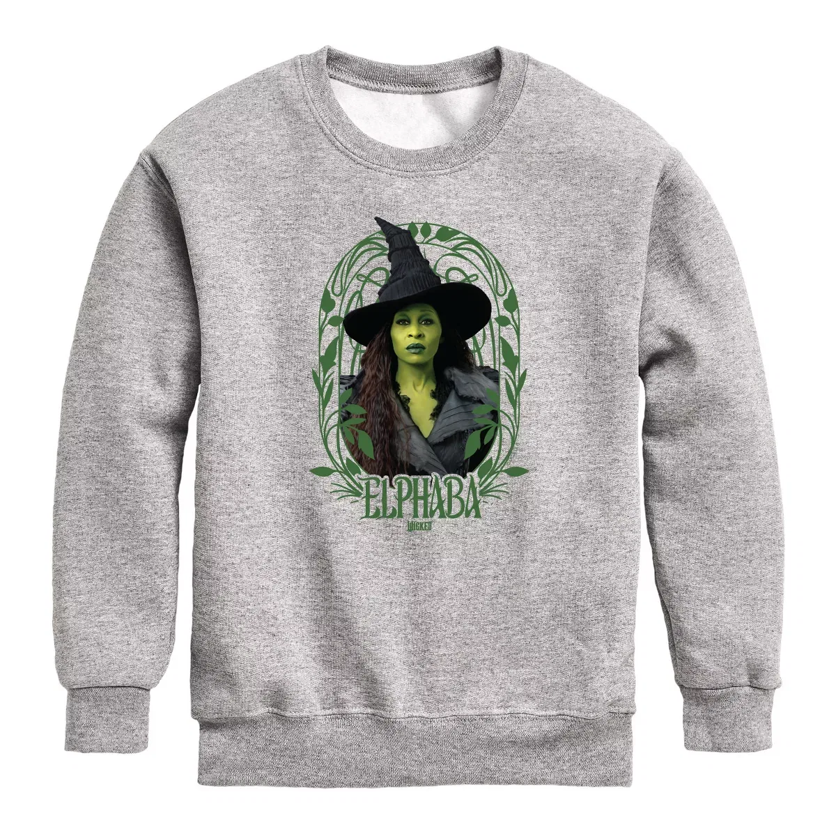 Детское худи для мальчиков с принтом Wicked Noveau Frame Elphaba Wicked, Athletic Heather