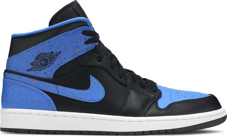 

Кроссовки Air Jordan 1 Mid Royal Splatter, черный