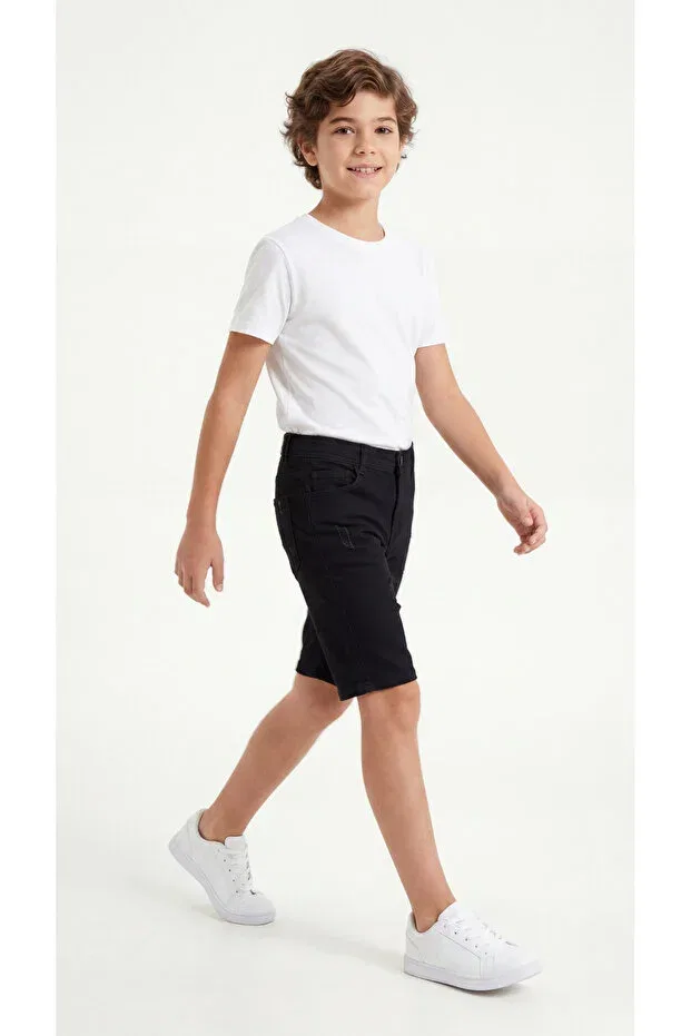 Детские шорты для мальчиков джинсовые Mışıl Kids, Black — фото 3