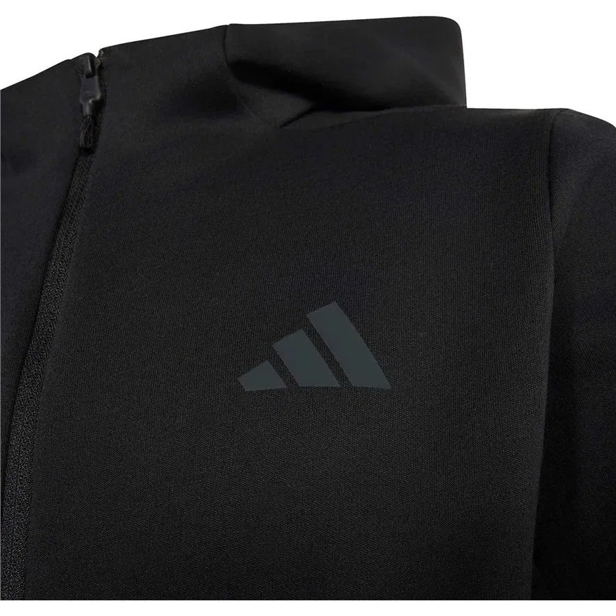 Детский худи с капюшоном adidas Z.N.E. Full Zip Hoodie KR6639, Черный — фото 4