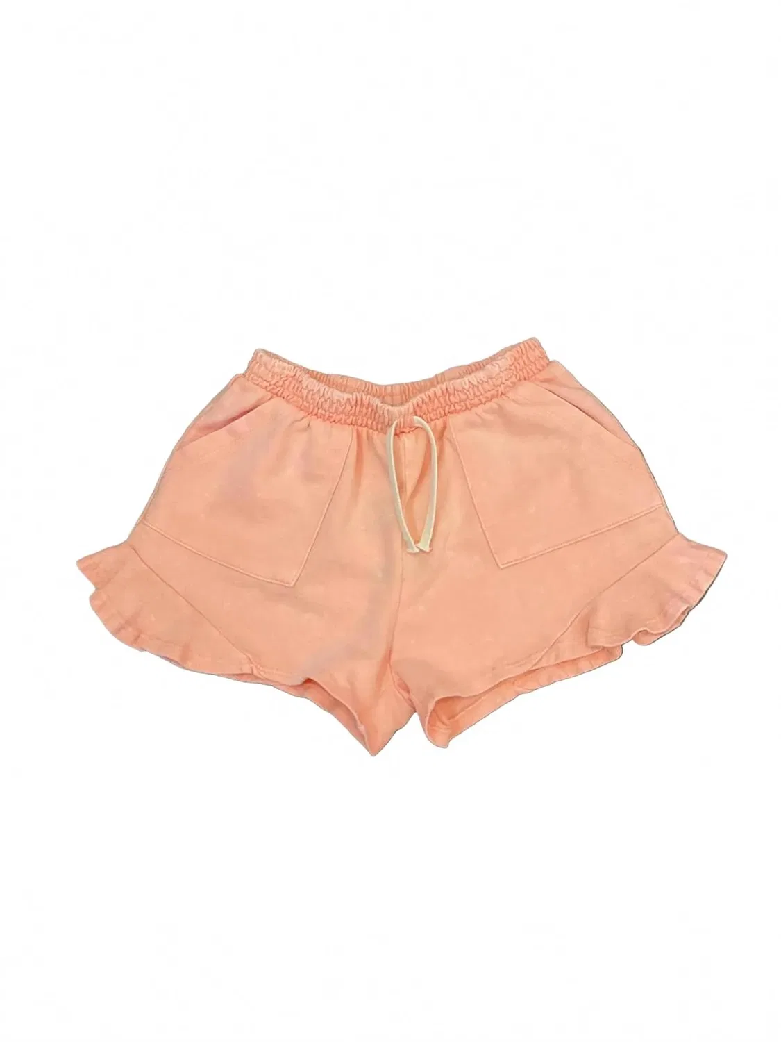 Детские шорты для девочек с оборкой Bloom Butterfly TINY WHALES, Peach