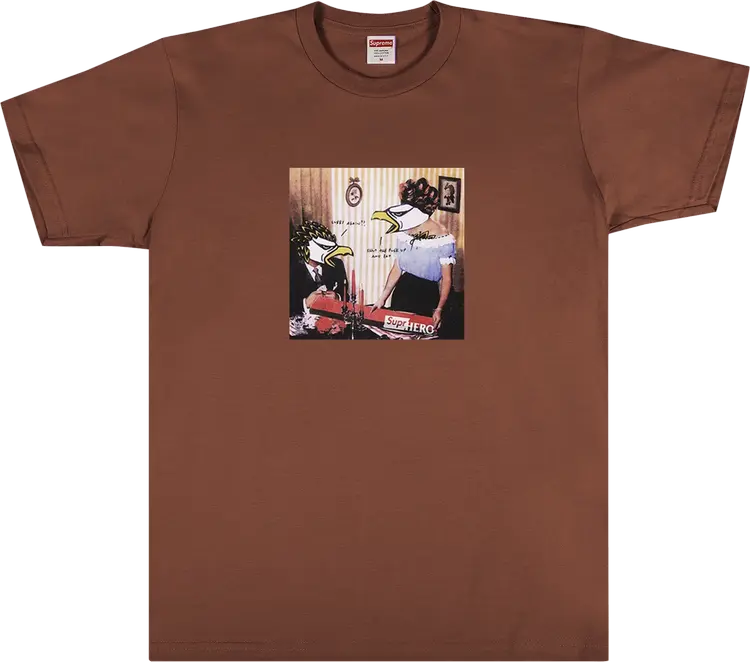 

Футболка Supreme x ANTIHERO Curbs Tee 'Brown', коричневый