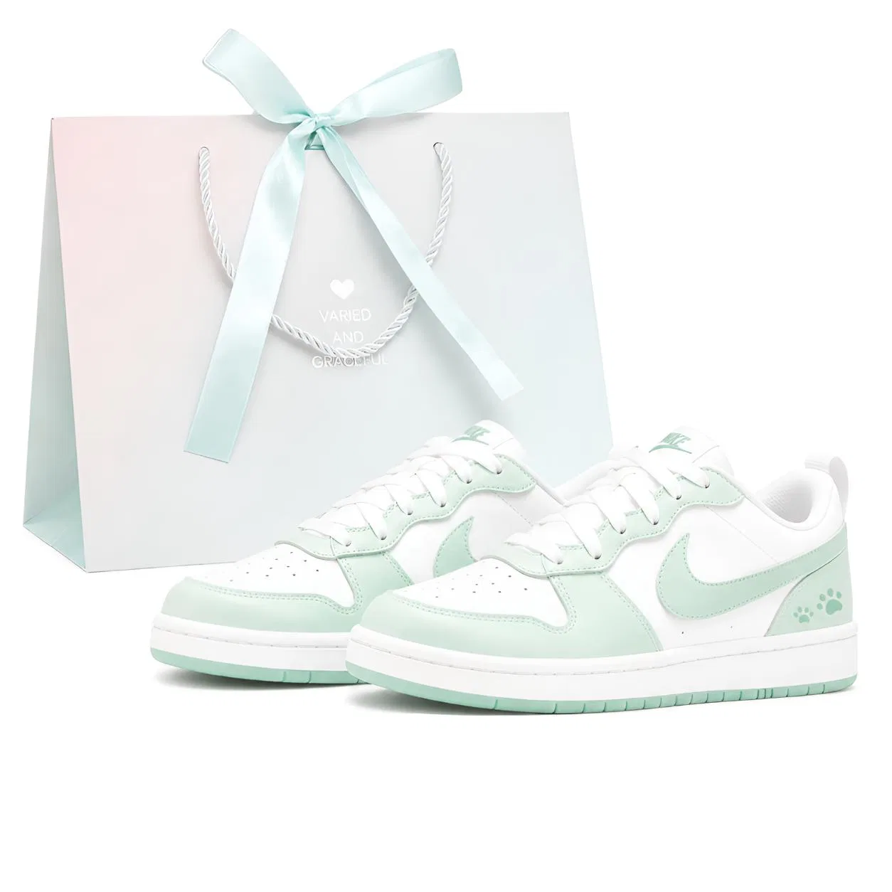 Детские кроссовки для скейтбординга с закрытым носком Court Borough, Nike, Green