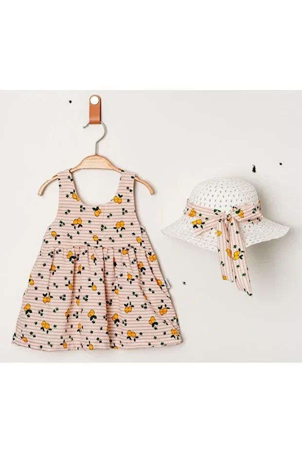 Детское платье для девочек с принтом Sweet Lemon Print Chicsy Baby, Pink