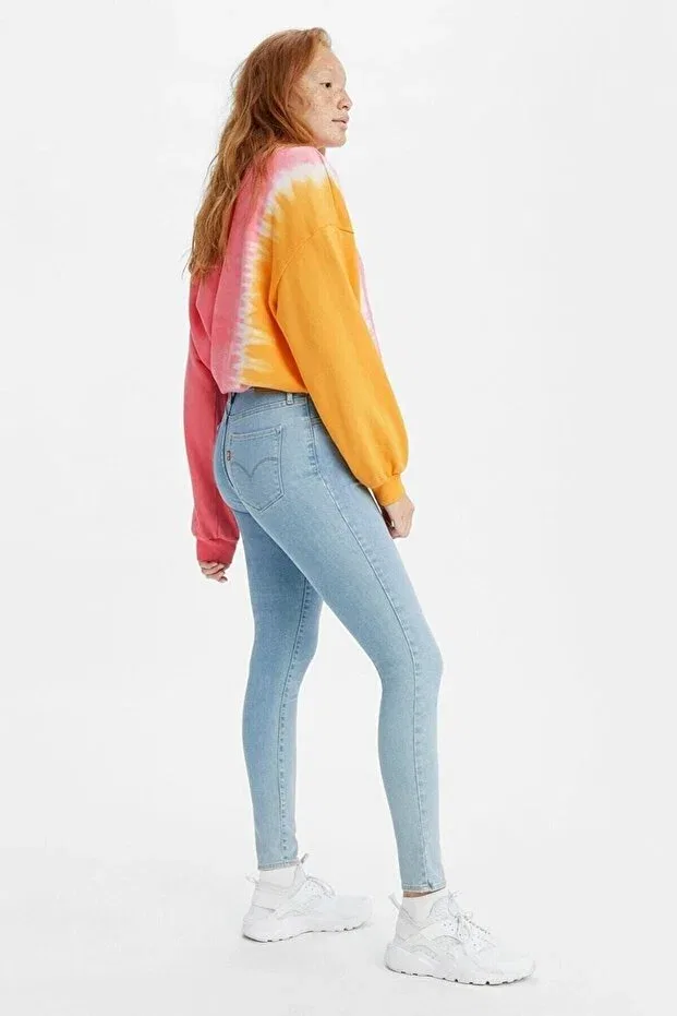 Женские джинсы скинни с высокой талией Galaxy Piece of Cake Levi's, Light Indigo - Flat Finish — фото 2