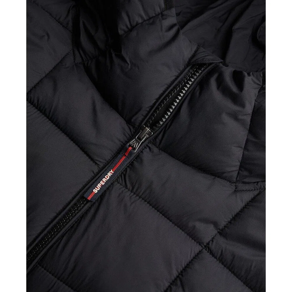 Мужская утепленная куртка с капюшоном Fuji Lite Superdry, Schwarz — фото 2