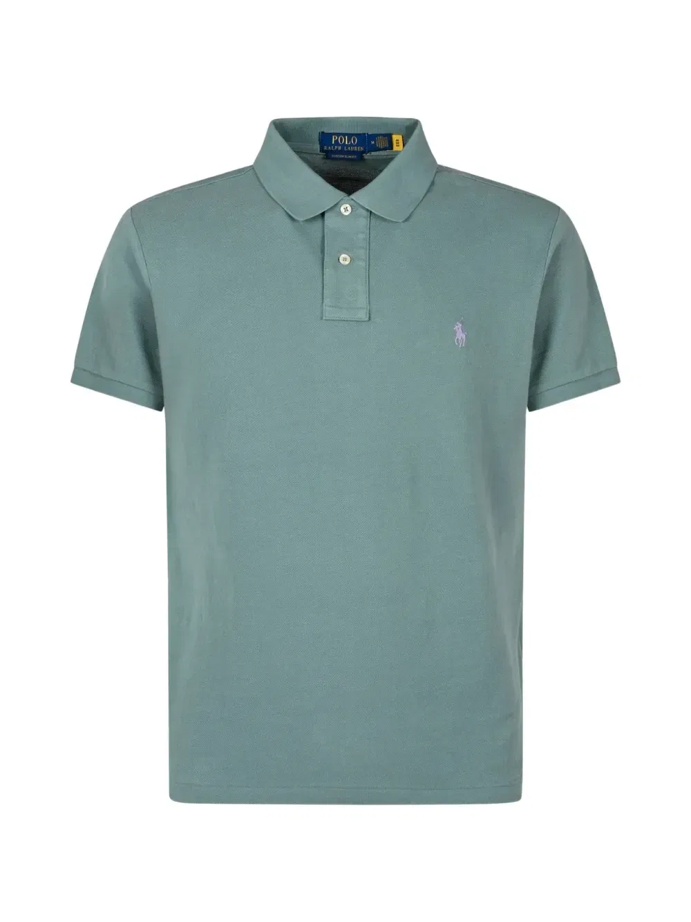 Поло из сетки Custom Slim Fit POLO RALPH LAUREN, зеленый