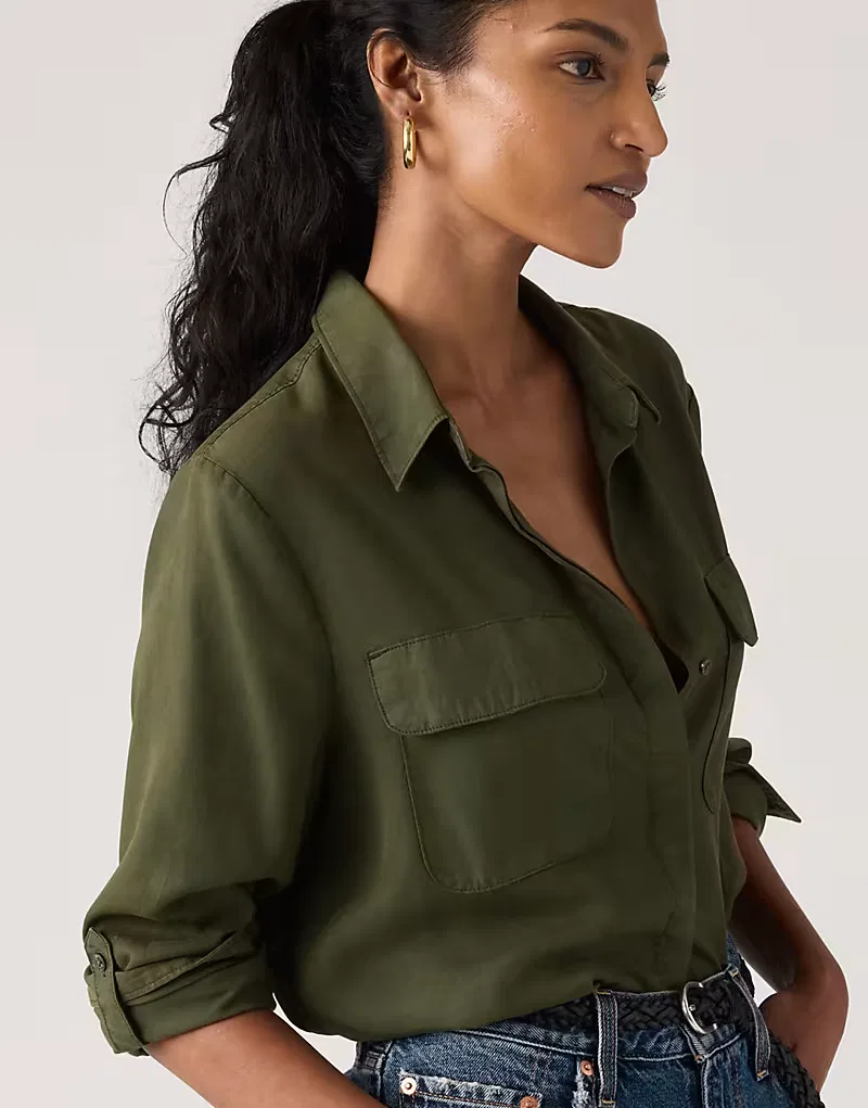 Рубашка-рубашка Levi's Elaine в зеленом цвете — фото 4
