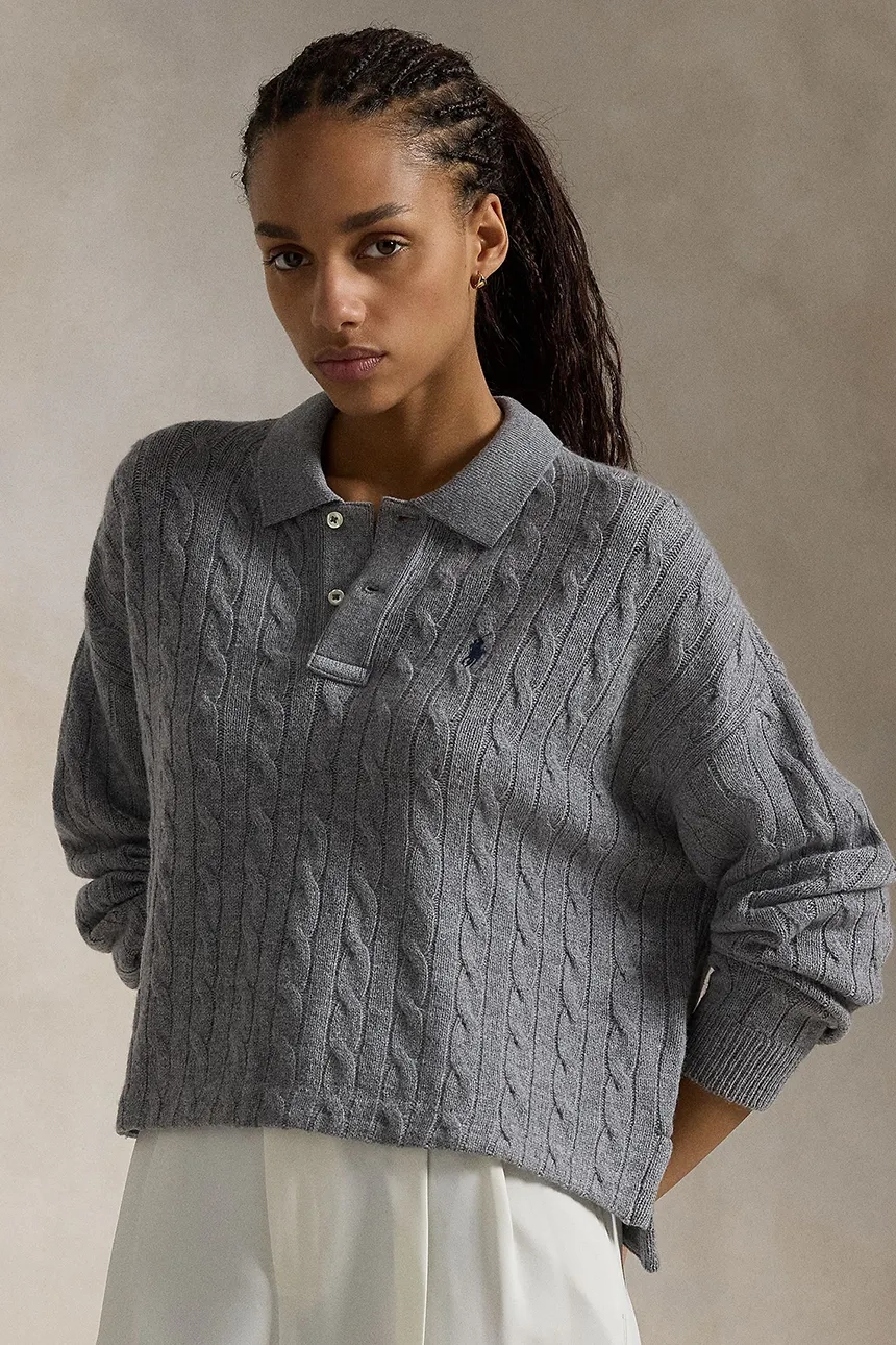 

Шерстяной свитер Polo Ralph Lauren, серый