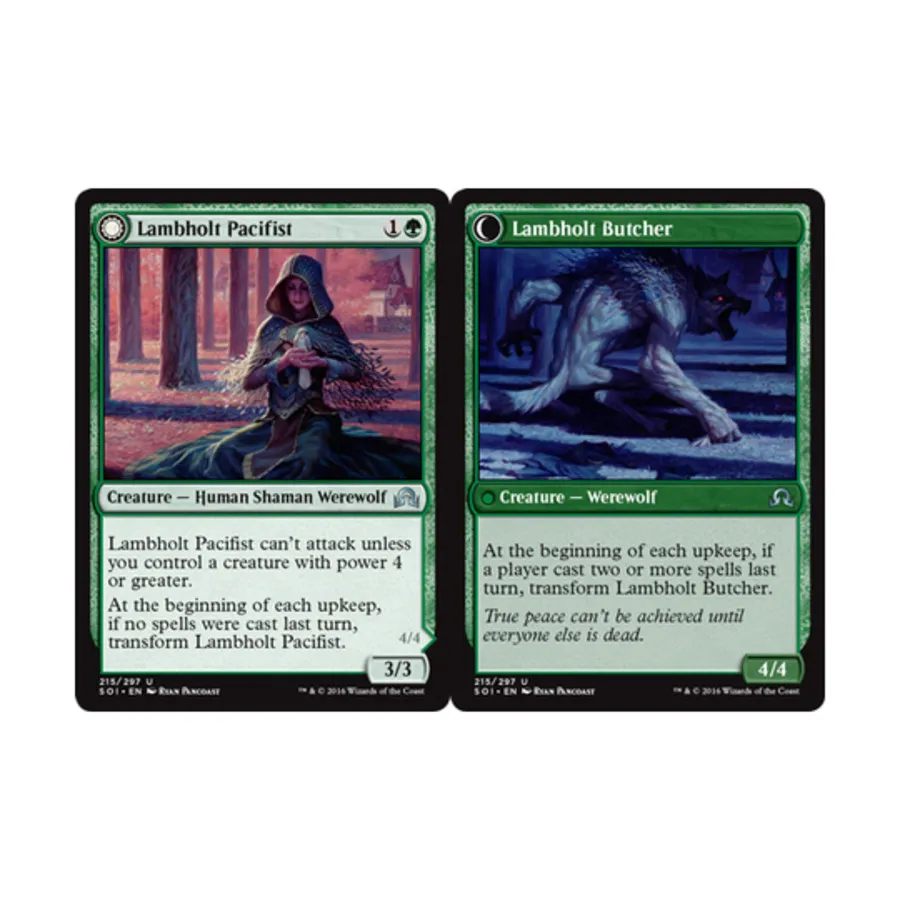 

CCG Ламбхольт Пацифист // Ламбхольт Мясник (U), MTG - Shadows Over Innistrad