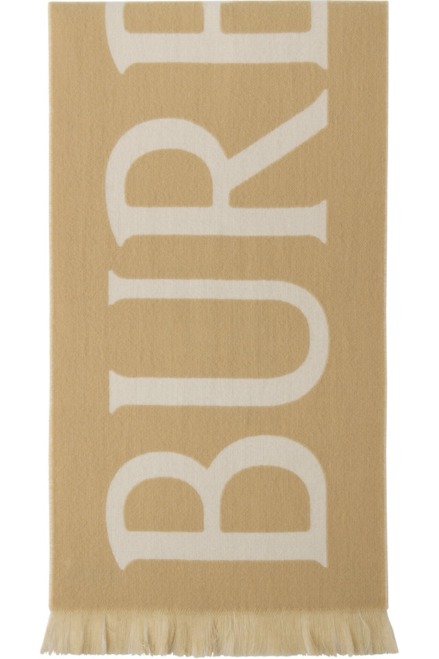 

Шарф Burberry с надписью Burberry, цвет sand