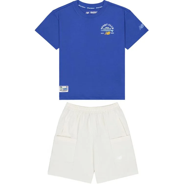 Детская повседневная спортивная одежда New Balance, Set (Blue+White) — фото 4