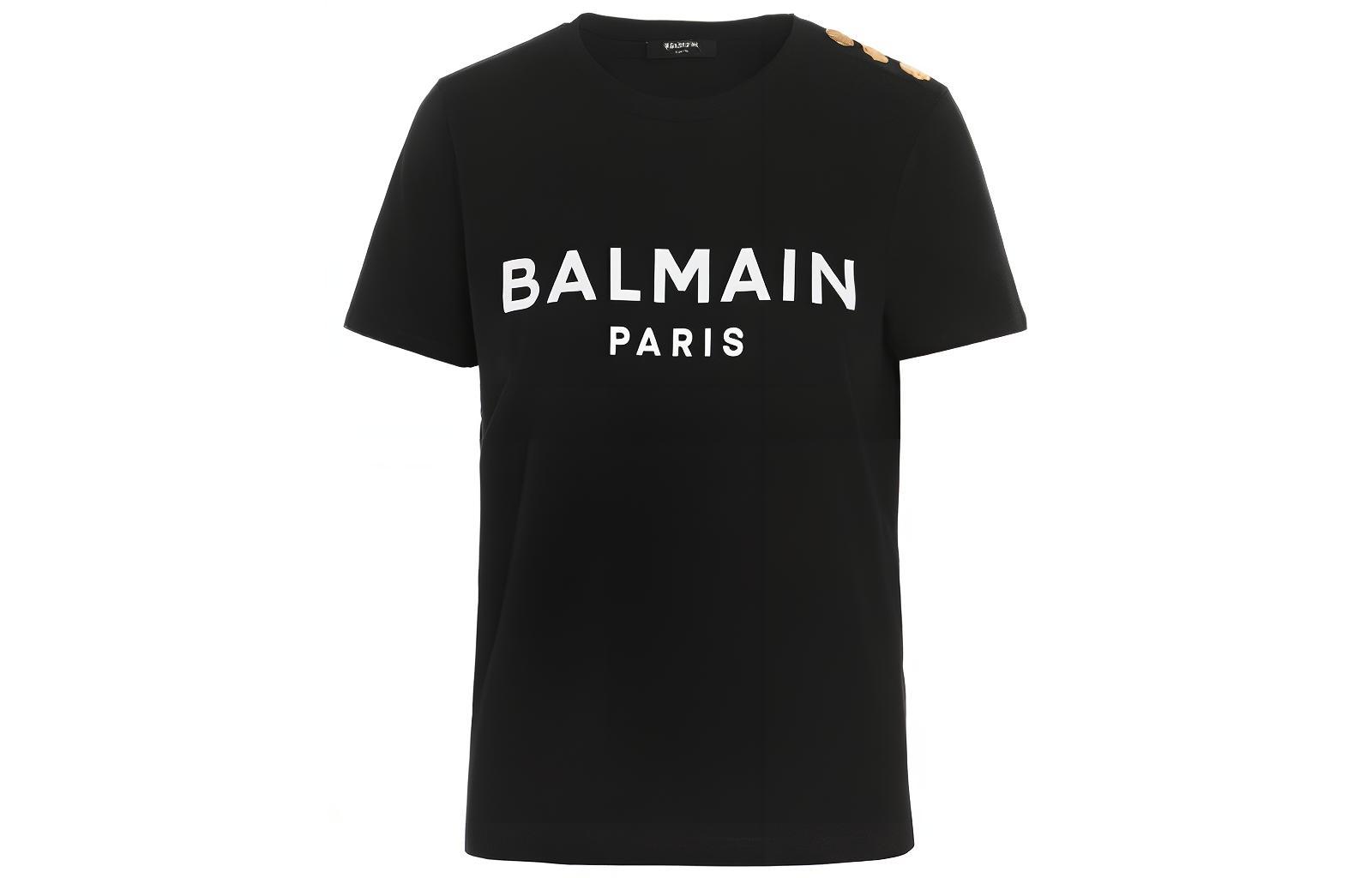 

Футболка с логотипом BALMAIN, черный
