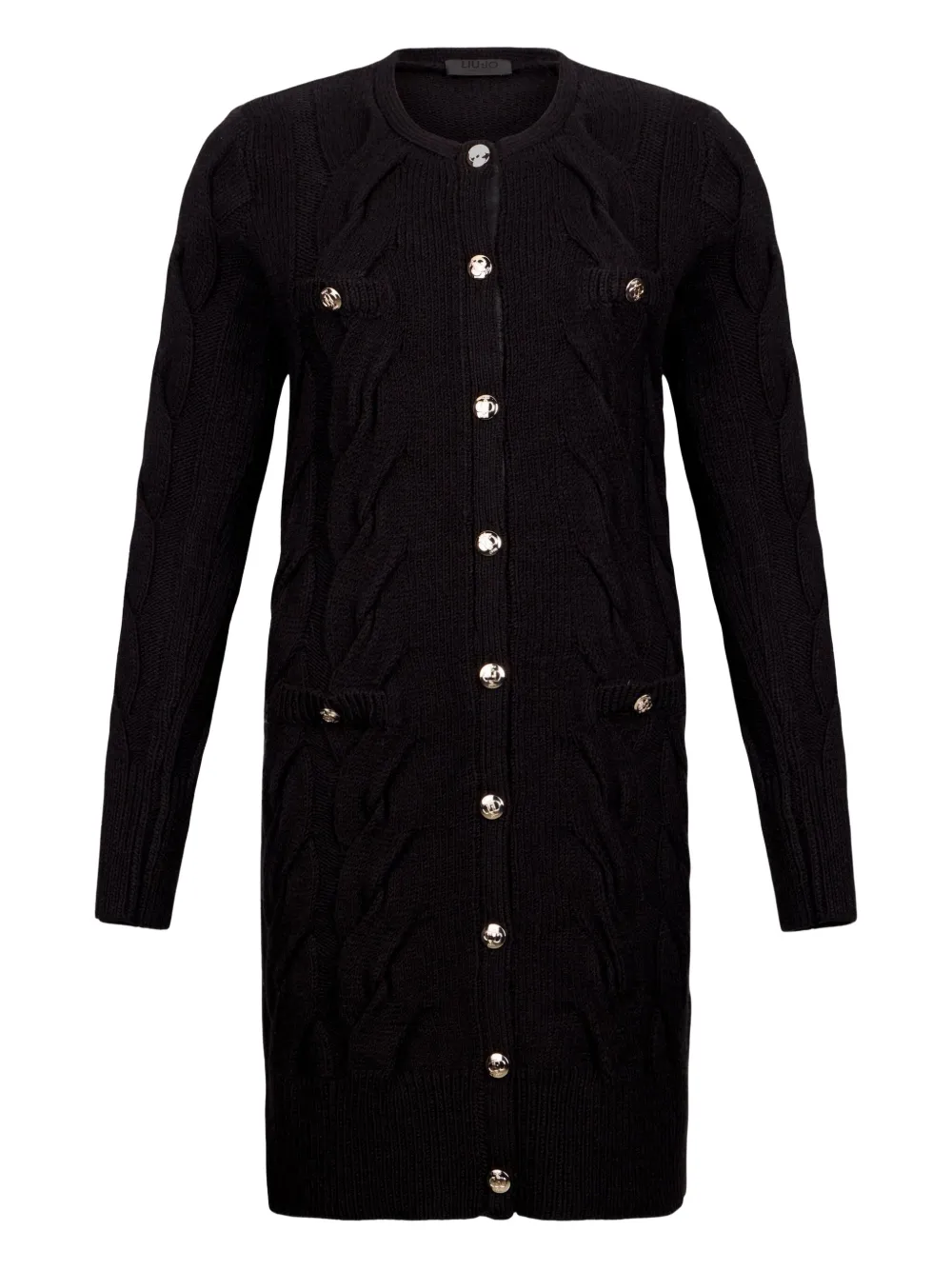 

Вязаное платье с пуговицами LIU JO, черный