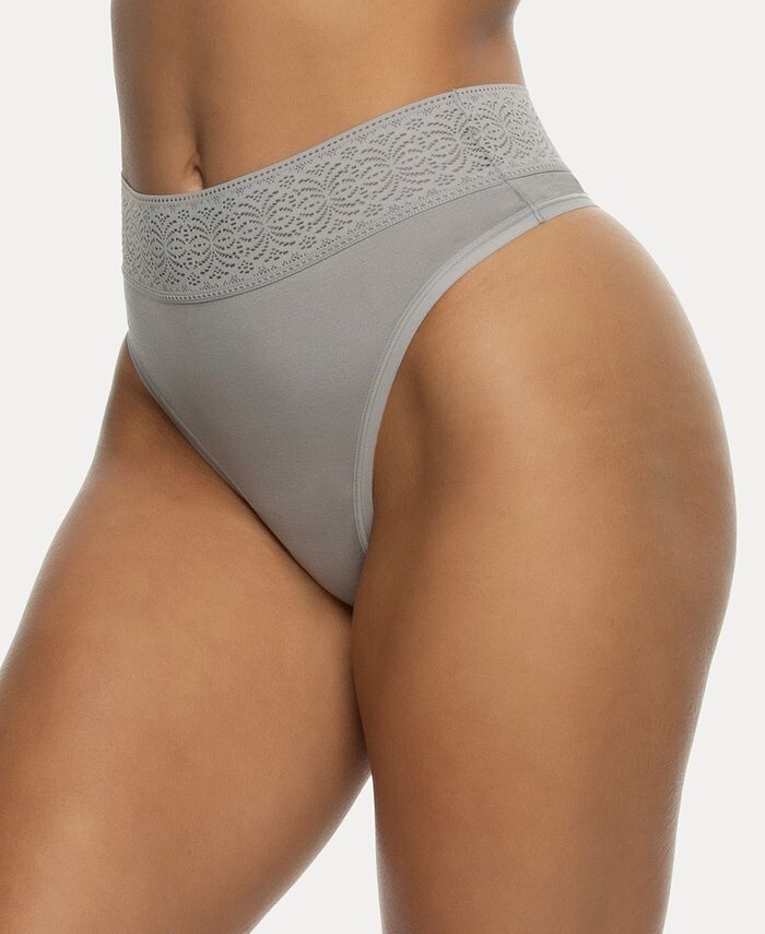 

Женское нижнее белье Serene из модала и кружевных стрингов Felina, серый