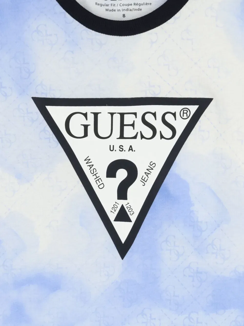 Футболка с круглым вырезом и принтом Guess Kids, белый — фото 3