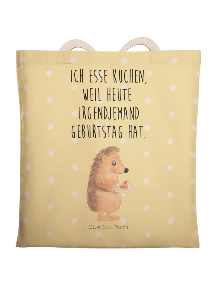 

Шоппер Mr. & Mrs. Panda, желтый пастельный