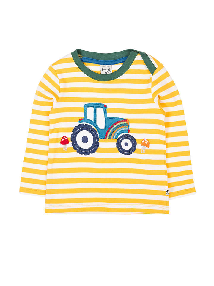 

Frugi Футболка с длинными рукавами "Орион" желто-белого цвета