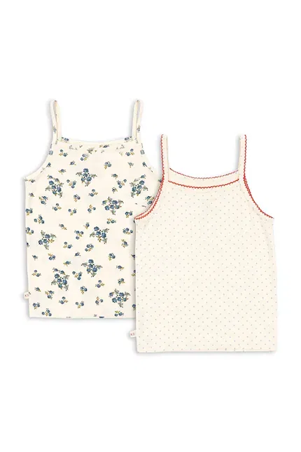 Топ детский без рукавов 2 шт MIMMI MODAL STRAP TOPS Konges Sløjd, бежевый — фото 2