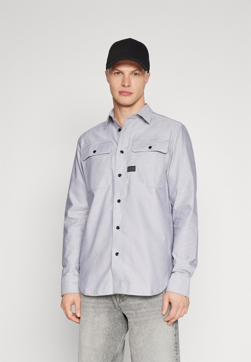 

Рубашка REGULAR SHIRT G-Star, цвет correct grey/white oxford