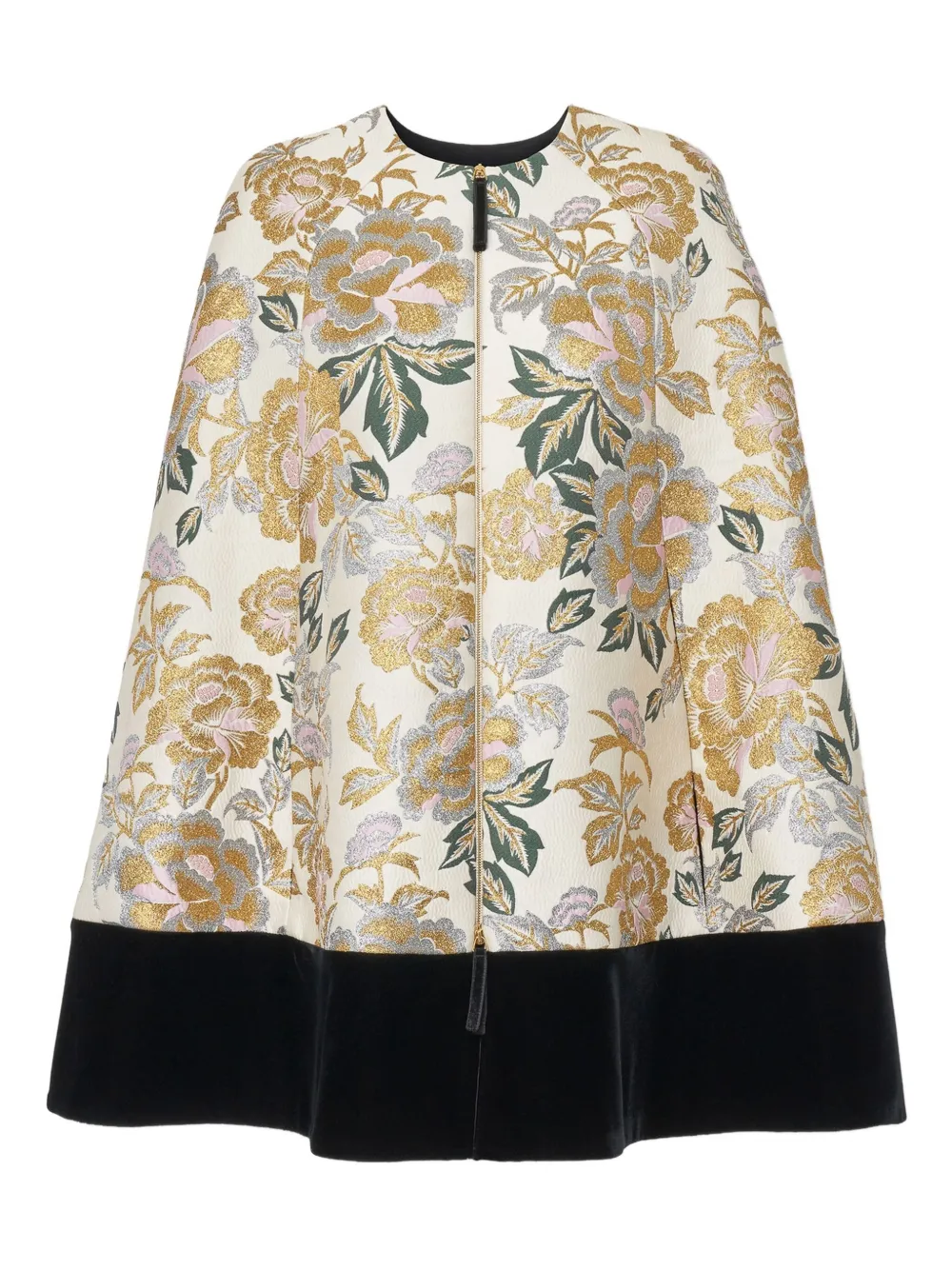 

Жаккардовый кейп с цветочным узором Carolina Herrera, нейтральный