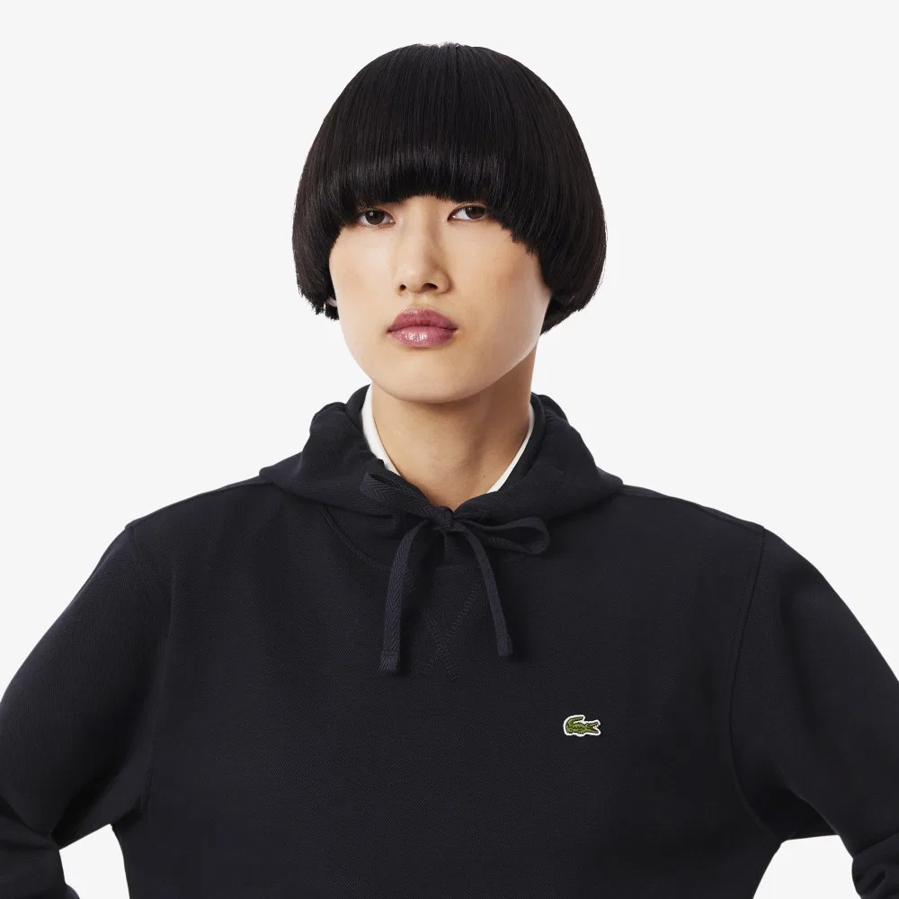 Свитшот-худи Lacoste Double Face Pique, тёмно-синий — фото 2
