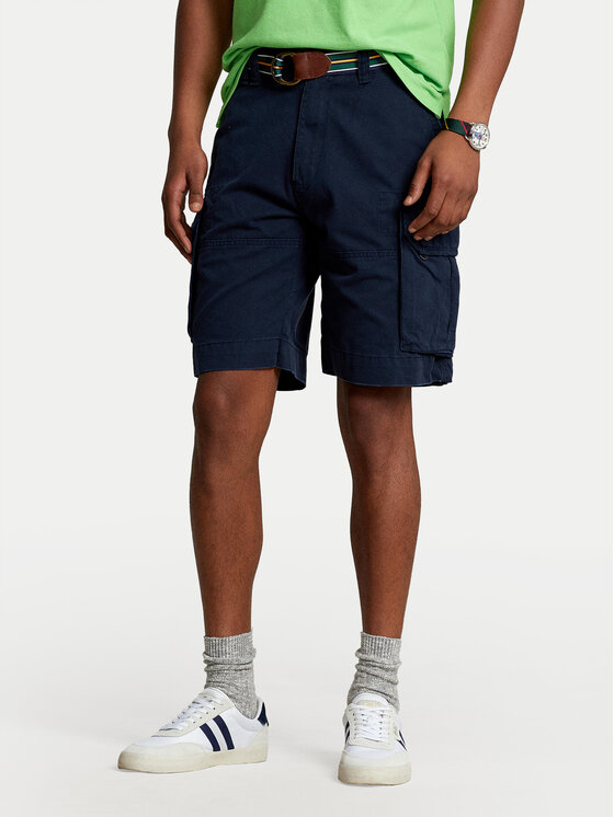 

Шорты классического кроя из ткани 710548502005 Polo Ralph Lauren, синий
