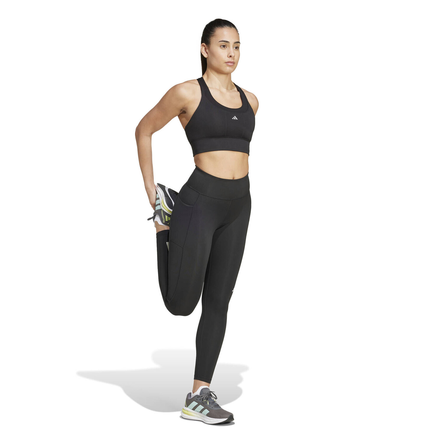 Леггинсы для бега — залог успеха Adidas Performance, черный — фото 2