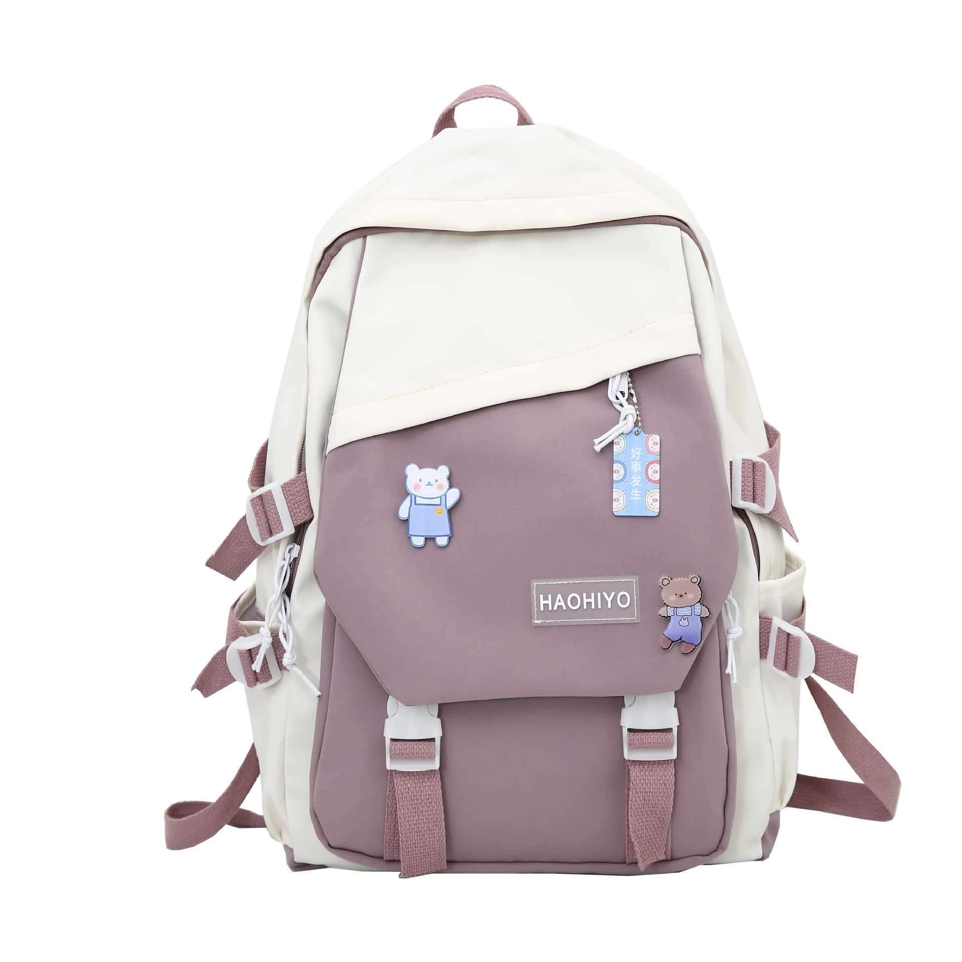 

Banyanu Нейлоновый холщовый рюкзак среднего размера унисекс черный зеленый фиолетовый синий, Purple Badge