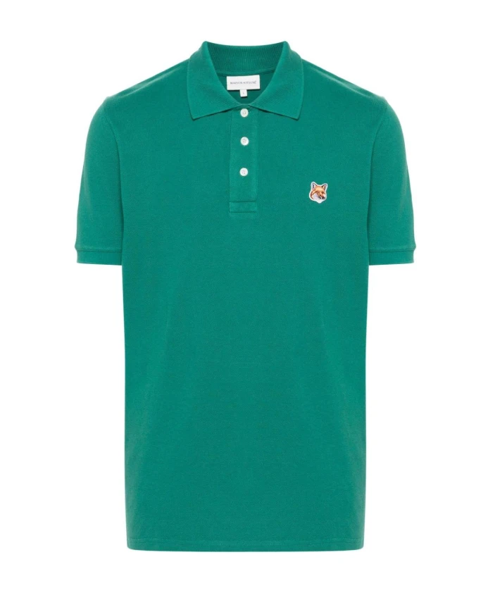 

Классическая хлопковая рубашка для мужчин Maison Kitsunã, зеленый