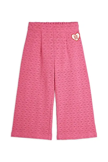 Джоггеры хлопковые Lace Mini Rodini, розовый — фото 2