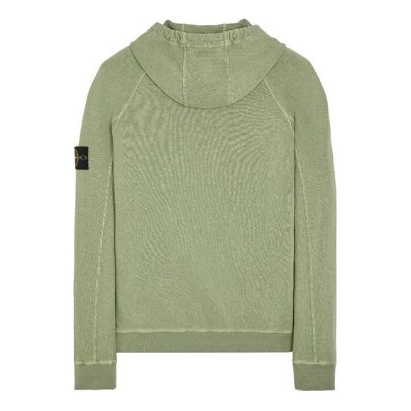 Толстовка waffen patch hoodie 'green' Stone Island, зеленый — фото 2