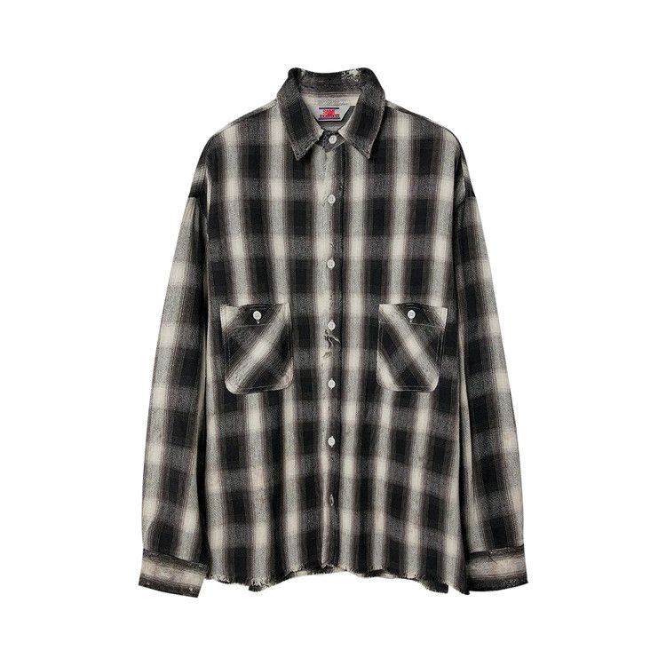 

Рубашка Saint Michael Frnnl Checked Shirt, Black/White