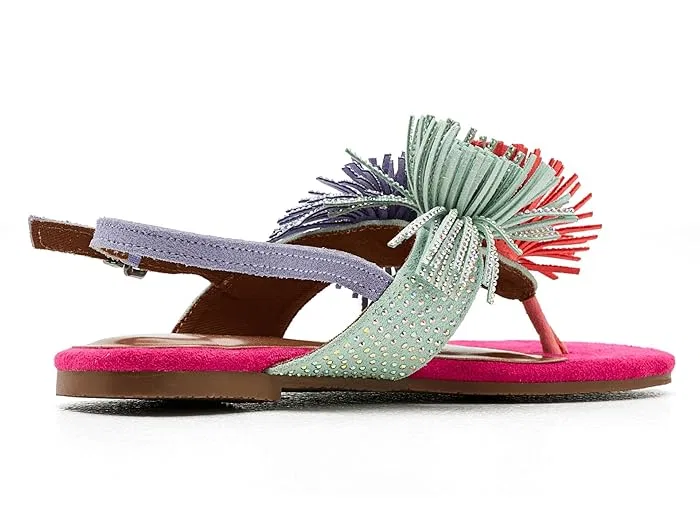 Сандалии с бахромой Mini Fringe Kurt Geiger London Kids, Multi — фото 4