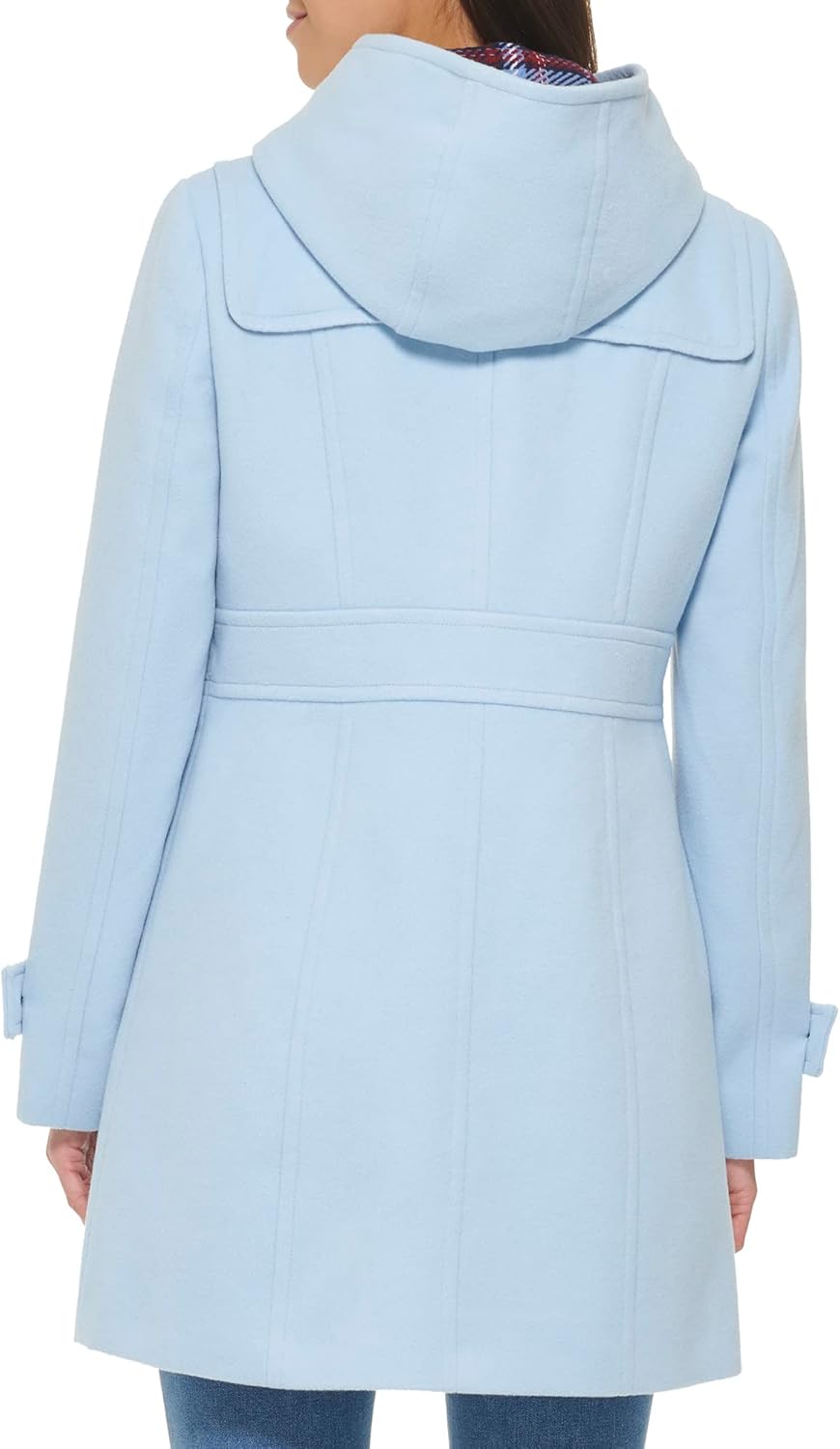 Женская мягкая куртка-бушлат Tommy Hilfiger Luxe с капюшоном, Cerulean — фото 3