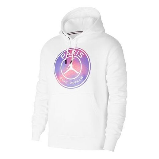 

Толстовка Air Jordan Paris Saint-Germain Printing Fleece Pullover White, белый