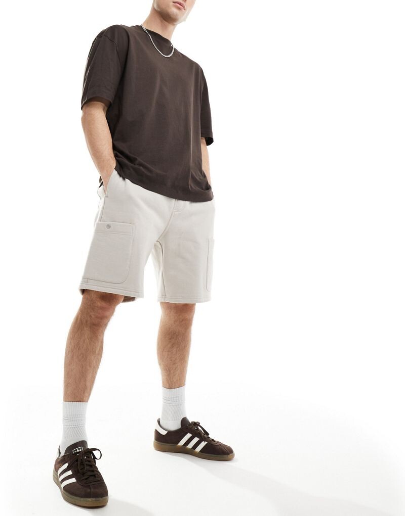 

Бежевые шорты карго ASOS DESIGN