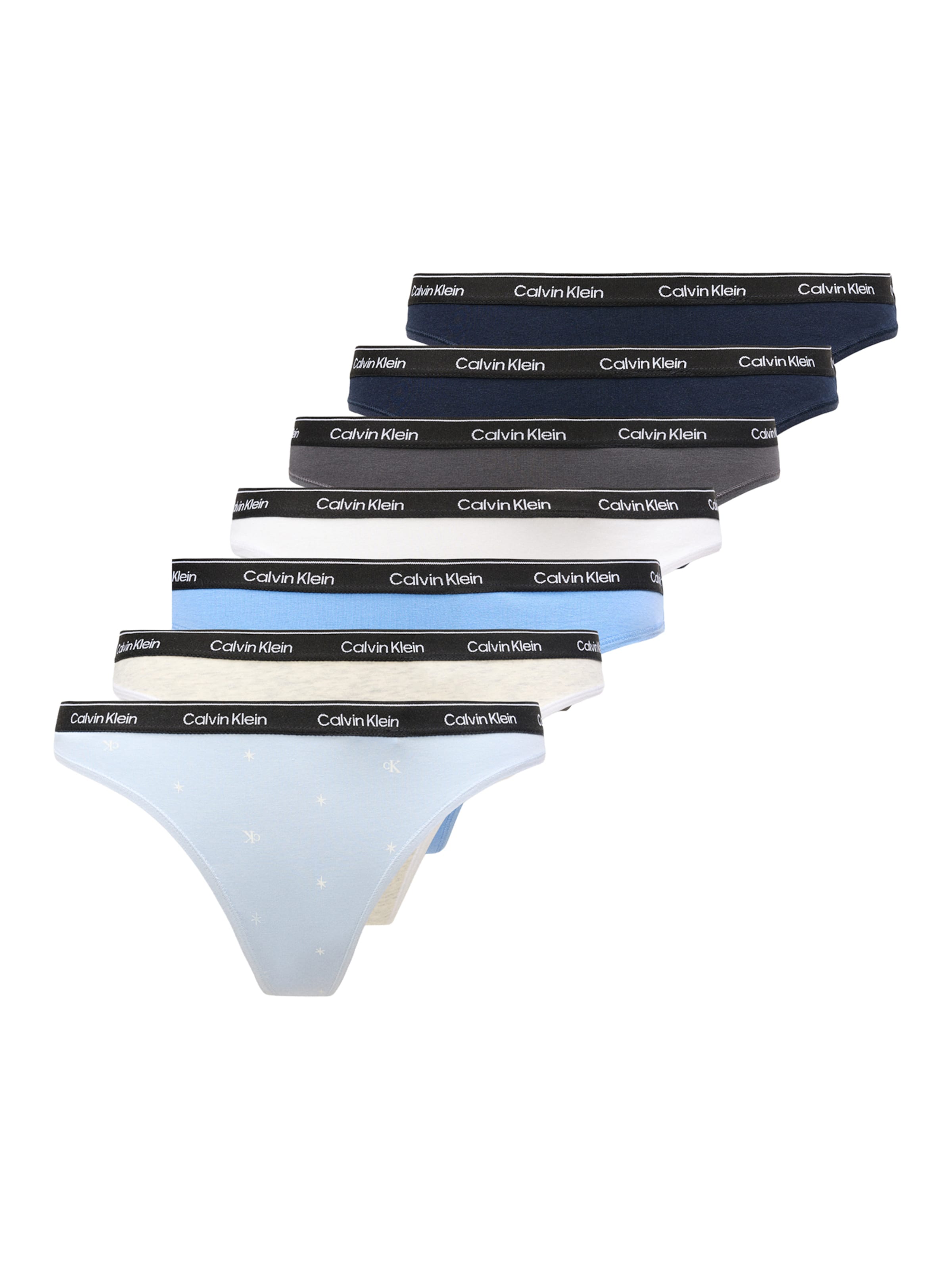 

Calvin Klein Underwear Трусы-стринги в цветах Cream, Light Blue, Dark Grey, White