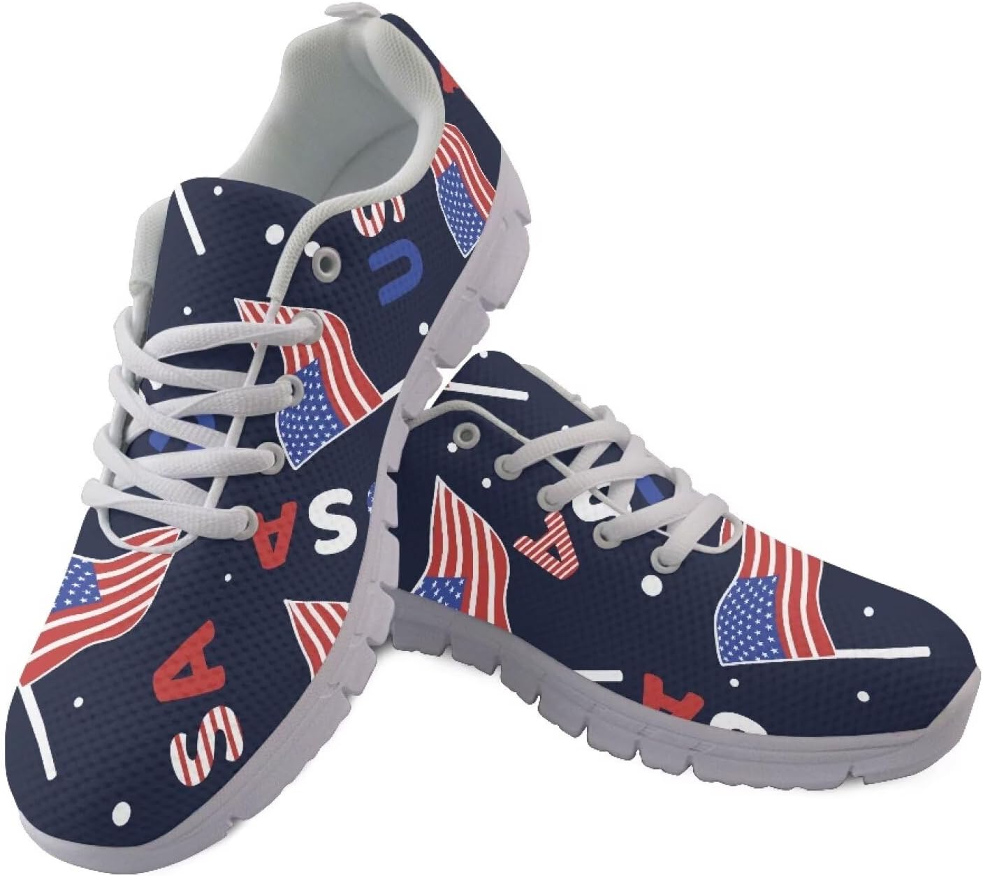 

Кроссовки и обувь для прогулок унисекс GIFTPUZZ, спортивная обувь для женщин и мужчин, для вечеринки в честь Дня независимости, размеры 39-48, Usa