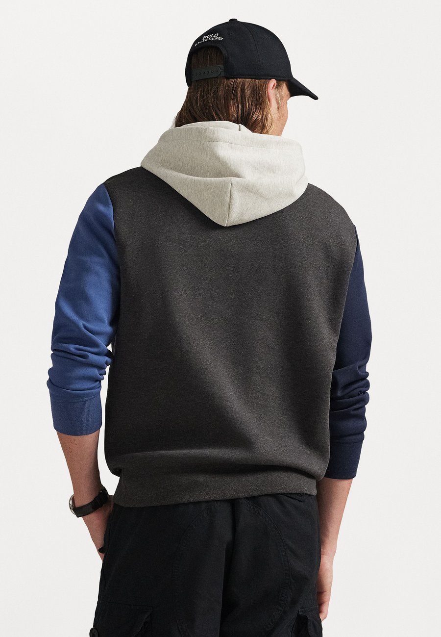 Худи Polo Ralph Lauren LOGO DOUBLE-KNIT HOODIE, Dark Charcoal Heather Multi/Multi-Coloured — фото 3