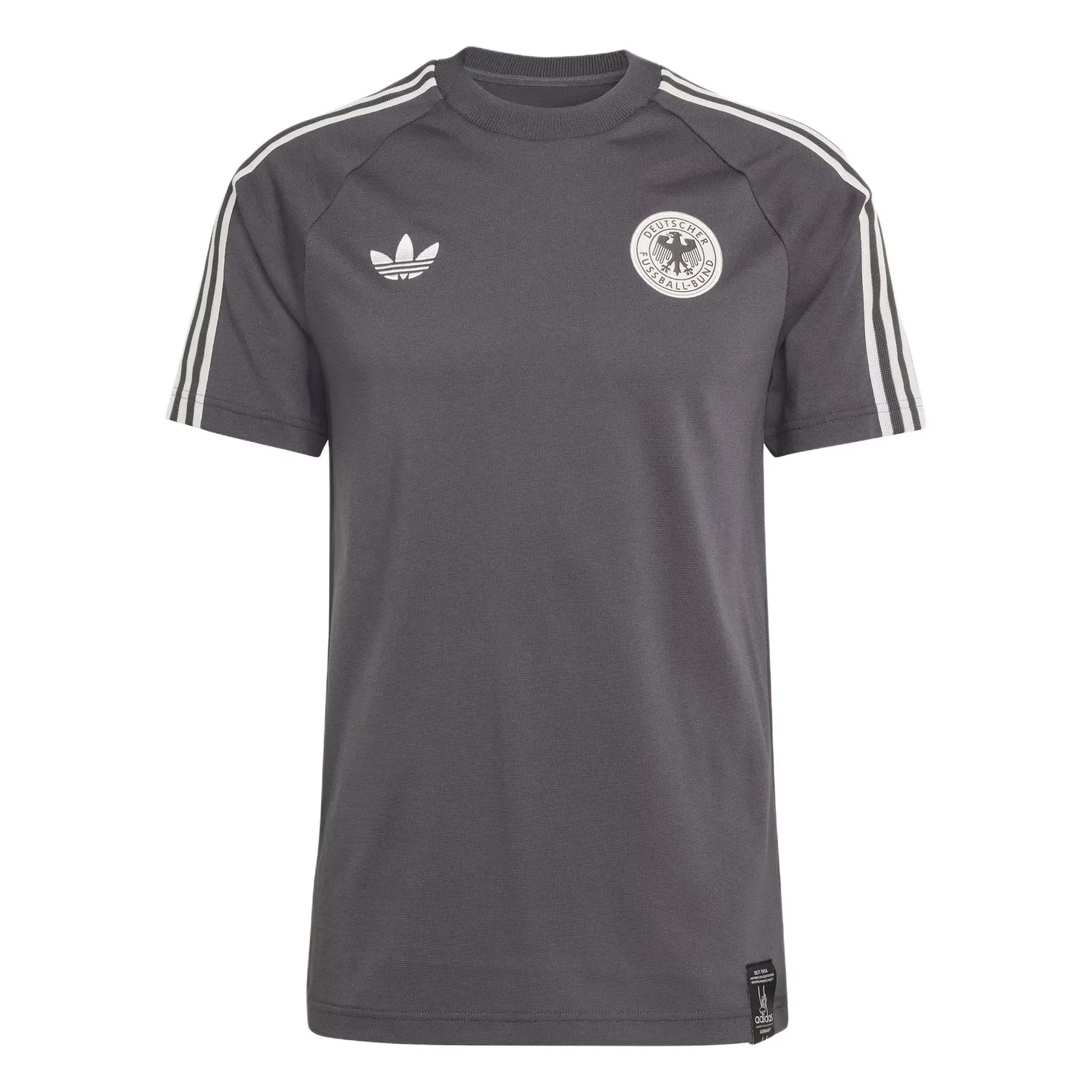 Футболка мужская Graphite Black, с круглым вырезом, средней посадки Adidas Originals